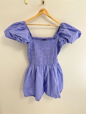 Lavender Puff Sleeve Mini Dress